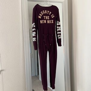 Victoria’s Secret pink long John Christmas pajamas